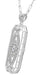 Art Deco Filigree Vintage Sapphire Ichthys Fish Necklace - Sterling Silver 1930's Pendant Design