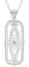 Art Deco Filigree Vintage Sapphire Ichthys Fish Necklace - Sterling Silver 1930's Pendant Design