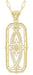 1930's Art Deco Filigree Ichthus Diamond Pendant in Yellow Gold Vermeil Over Sterling Silver