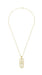 Vintage Style 1930's Deco Filigree Emerald Ichthus Pendant Necklace in Yellow Gold Vermeil Over Sterling Silver