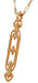 Side of Rose Gold Art Nouveau Antique Filigree Cartouche Fleur De Lys Diamond Pendant - N164RD