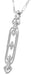 Side of Sterling Silver 1910 Era Antique Art Nouveau Filigree Fleur Cartouche Diamond Pendant - N164WD