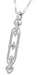 Fleur de Lys Art Nouveau Cartouche Emerald Pendant in Sterling Silver