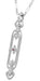 Filigree Art Nouveau Fleur De Lys Ruby Pendant Necklace in Sterling Silver