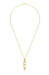 Art Nouveau Filigree Fleur De Lys Cartouche Ruby Pendant Necklace in Yellow Gold Vermeil Over Sterling Silver
