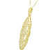 Vintage Inspired Art Deco Diamond Necklace in Yellow Gold Vermeil Over Sterling Silver - 1920's Replica Lozenge Pendant