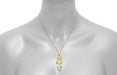 Vintage Inspired Art Deco Diamond Necklace in Yellow Gold Vermeil Over Sterling Silver - 1920's Replica Lozenge Pendant