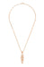 Art Nouveau Trailing Lilies Filigree Pendant Necklace in Sterling Silver with Rose Gold Vermeil