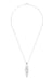 Floral Filigree Art Nouveau Cartouche Pendant Necklace in Sterling Silver