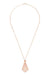 Edwardian Rose Gold Vermeil Scalloped Leaf Dangling Filigree Pendant Necklace