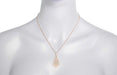 Edwardian Rose Gold Vermeil Scalloped Leaf Dangling Filigree Pendant Necklace