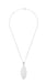 Art Deco Dangling Leaf Diamond Filigree Necklace in Sterling Silver