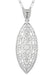 Art Deco Dangling Leaf Diamond Filigree Necklace in Sterling Silver