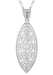 Art Deco Dangling Leaf Diamond Filigree Necklace in Sterling Silver