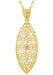 Art Deco Filigree Leaf Pink Sapphire Pendant Necklace in Yellow Gold Vermeil