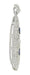 Art Deco Filigree Sapphire and Diamond Lavalier Pendant Necklace in 14 Karat White Gold