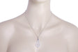 Art Deco Filigree Crystal and Diamond Pendant in 14 Karat White Gold