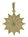 Plique A Jour Enameled Diamond Art Nouveau Pendant in 14 Karat Gold