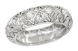 Art Deco Taftville Diamond Vintage Eternity Band in Platinum in Ring Size 5 1/4