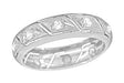 Platinum Art Deco Glastonbury Vintage Diamond Wedding Band - Size 6 1/2
