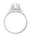 1950's Retro Moderne Buttercup Vintage Diamond Engagement Ring in Platinum