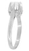 1950's Retro Moderne Buttercup Vintage Diamond Engagement Ring in Platinum