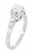 Comstock 0.45 Carat Faint Yellow Natural Diamond Vintage Engagement Ring in Platinum
