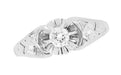 Kensley Art Deco Buttercup Vintage Diamond Engagement Ring in Platinum