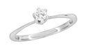 Mid Century Vintage 1960's Solitaire High Set Diamond Engagement Ring in Platinum