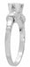 Retro Moderne Bows 1950's Vintage Solitaire Diamond Engagement Ring in Platinum | 0.33 Carat