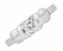 Retro Moderne Bows 1950's Vintage Solitaire Diamond Engagement Ring in Platinum | 0.33 Carat