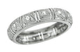 Art Deco Hamden Vintage Diamond Wedding Band in Platinum - Size 6