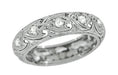 Forestville Art Deco Vintage Diamond Wedding Band in Platinum - Size 6