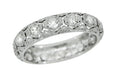 Occum Art Deco Antique Diamond Wedding Band in Platinum - Size 6.25