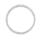 Sculptural Scrolls and Flowers Mid Century Filigree Wide Wedding Ring in White Gold