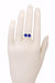 Art Deco Filigree Blue Sapphire Loving Duo Trillion Ring in Sterling Silver