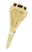 Art Deco Filigree Trillion Almandine Garnet Loving Duo Ring in 14K Yellow Gold