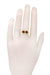 Art Deco Filigree Trillion Almandine Garnet Loving Duo Ring in 14K Yellow Gold