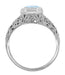 Love Duet Filigree 2 Stone Blue Topaz Vintage Statement Ring Design in Sterling Silver | Art Deco