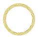 Western Hand Engraved Scrolls & Leaves Antique Style Wedding Band in Yellow Gold - 5mm Wide
