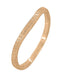 14 Karat Rose Gold Art Deco Engraved Wheat Thin Curved Wedding Ring