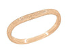 Matching r1166r wedding band for Edwardian Rose Gold East to West 1.30 Carat Oval Diamond Filigree Engagement Ring