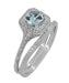 Art Deco Engraved Wheat Thin Curved Wedding Ring in White Gold