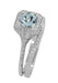 Art Deco Engraved Wheat Thin Curved Wedding Ring in White Gold