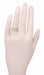 Yellow Gold Art Deco Engraved Wheat Contoured Thin Wedding Ring