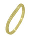 Yellow Gold Art Deco Engraved Wheat Contoured Thin Wedding Ring