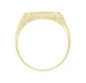 Vintage Style Victorian Rectangle Seal Signet Ring for Men in Yellow Gold - 10K or 14K