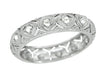 Art Deco Hampton Diamond 1920's Antique Wedding Band in Platinum - Size 8 1/4