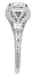 Adaline Edwardian Filigree Dome Antique Solitaire Diamond Engagement Ring in 18 Karat White Gold