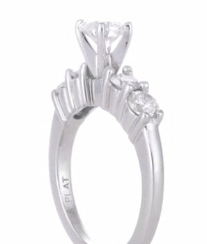1960's Floating Diamonds Vintage Engagement Ring in Platinum - alternate view